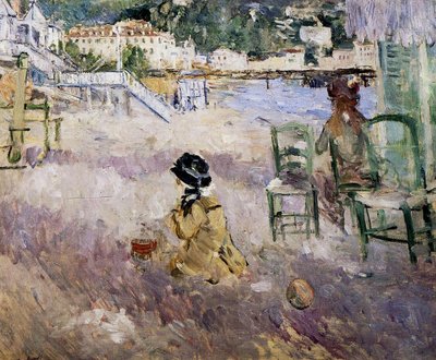 The Beach at Nice, 1882 by Berthe Morisot